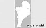 Gray Simple Map of Shangcheng, cropped outside
