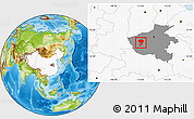 Physical Location Map of Song Xian, highlighted country, highlighted parent region