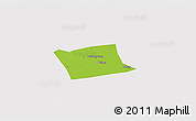 Physical 3D Map of Wen Xian, cropped outside