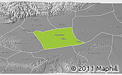 Physical 3D Map of Wen Xian, desaturated