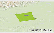 Physical 3D Map of Wen Xian, lighten