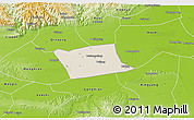 Shaded Relief 3D Map of Wen Xian, physical outside