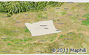 Shaded Relief 3D Map of Wen Xian, satellite outside