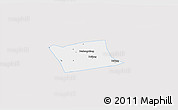 Silver Style 3D Map of Wen Xian, single color outside
