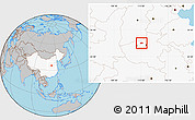 Gray Location Map of Wen Xian, highlighted country