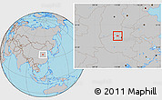Gray Location Map of Wen Xian