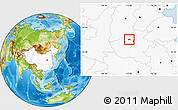 Physical Location Map of Wen Xian, highlighted country