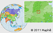 Political Location Map of Wen Xian