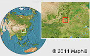 Satellite Location Map of Wen Xian