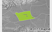 Physical Map of Wen Xian, desaturated