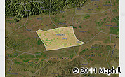 Satellite Map of Wen Xian, darken