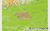 Satellite Map of Wen Xian, physical outside