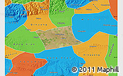 Satellite Map of Wen Xian, political outside