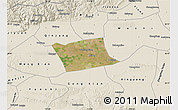 Satellite Map of Wen Xian, shaded relief outside