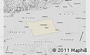 Shaded Relief Map of Wen Xian, desaturated