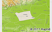 Shaded Relief Map of Wen Xian, physical outside
