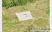 Shaded Relief Map of Wen Xian, satellite outside
