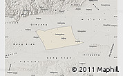 Shaded Relief Map of Wen Xian, semi-desaturated