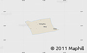 Shaded Relief Map of Wen Xian, single color outside