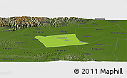 Physical Panoramic Map of Wen Xian, darken