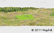 Physical Panoramic Map of Wen Xian, satellite outside