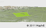 Physical Panoramic Map of Wen Xian, semi-desaturated