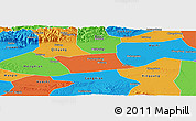 Political Panoramic Map of Wen Xian
