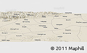 Shaded Relief Panoramic Map of Wen Xian