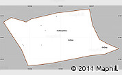 Gray Simple Map of Wen Xian, cropped outside