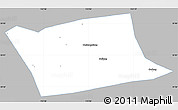 Gray Simple Map of Wen Xian, single color outside