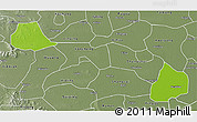 Physical 3D Map of Xiangcheng, semi-desaturated