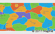 Political 3D Map of Xiangcheng