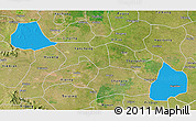 Political 3D Map of Xiangcheng, satellite outside