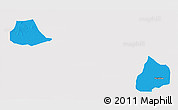 Political 3D Map of Xiangcheng, single color outside
