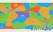 Satellite 3D Map of Xiangcheng, political outside
