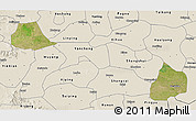 Satellite 3D Map of Xiangcheng, shaded relief outside