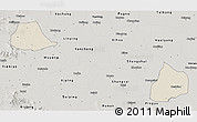Shaded Relief 3D Map of Xiangcheng, semi-desaturated