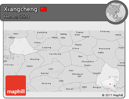 Silver Style 3D Map of Xiangcheng