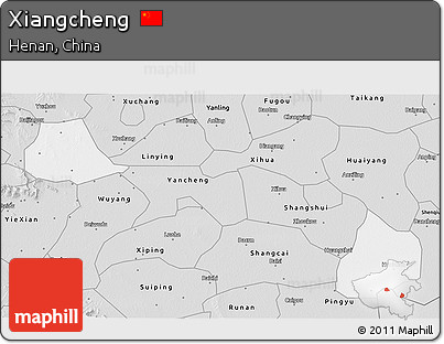 Silver Style 3D Map of Xiangcheng