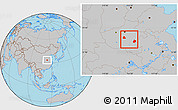 Gray Location Map of Xiangcheng