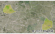 Satellite Map of Xiangcheng, semi-desaturated