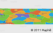 Physical Panoramic Map of Xiangcheng, political outside