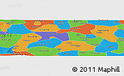 Political Panoramic Map of Xiangcheng