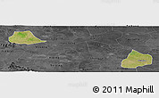 Satellite Panoramic Map of Xiangcheng, darken, desaturated