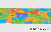 Satellite Panoramic Map of Xiangcheng, political outside