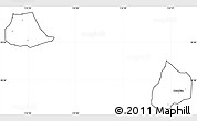 Blank Simple Map of Xiangcheng, cropped outside