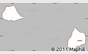 Gray Simple Map of Xiangcheng, cropped outside