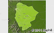 Physical 3D Map of Xinyang, darken