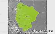 Physical 3D Map of Xinyang, desaturated