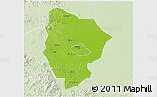 Physical 3D Map of Xinyang, lighten